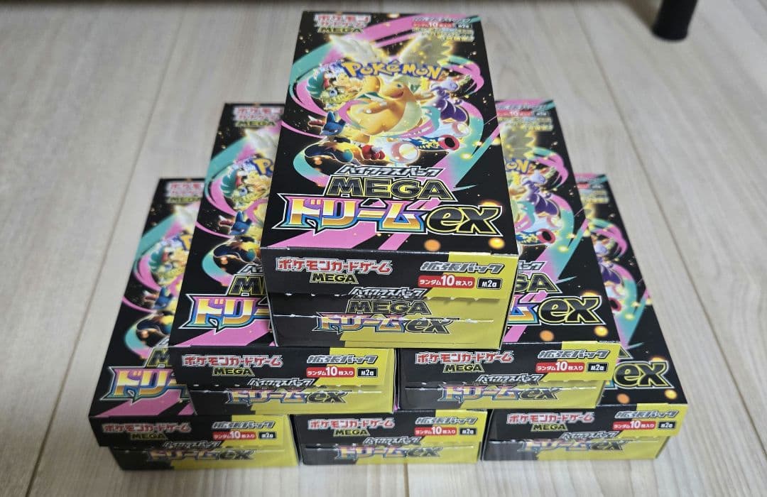 MEGAドリームex 6box ペりペり無しシュリンク無し ポケモンカードゲーム