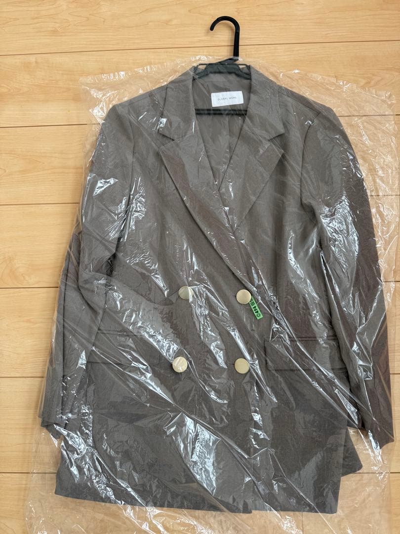 GLOBAL WORK☆ウツクシルエットダブルジャケットM