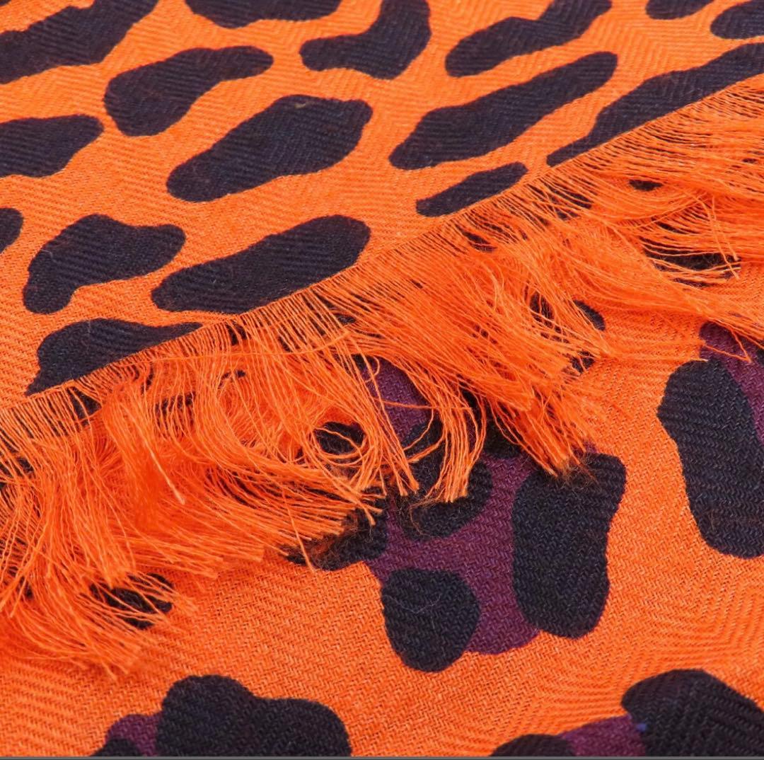【極美品】レア！　エルメス　レオパード 　カシミアシルク　ストール　ショール