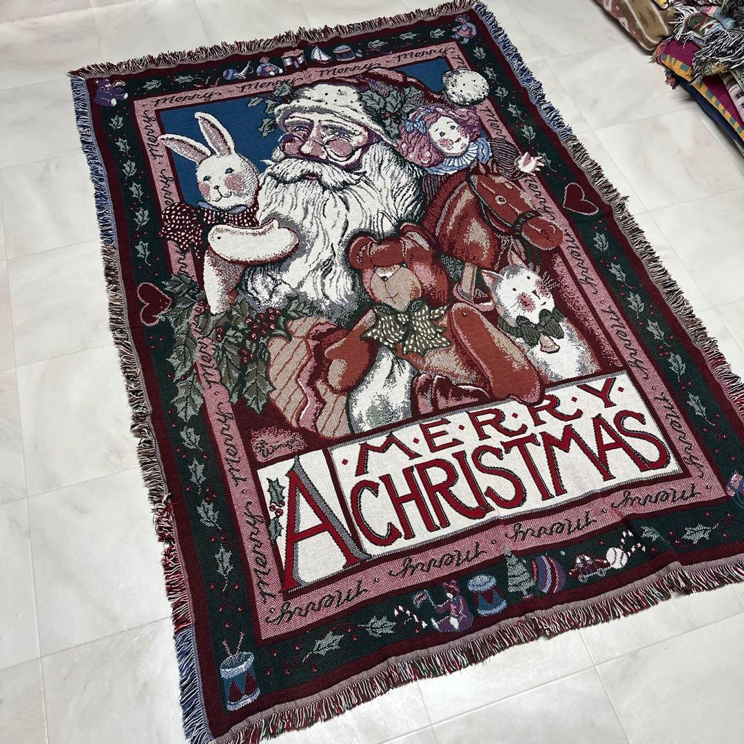 クリスマス　サンタクロース　マルチカバー　ソファーカバー　ラグ　178x123