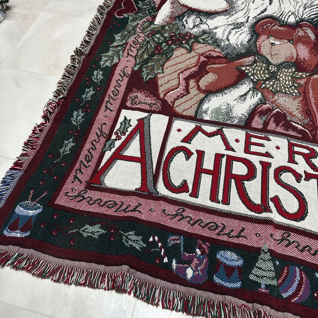 クリスマス　サンタクロース　マルチカバー　ソファーカバー　ラグ　178x123