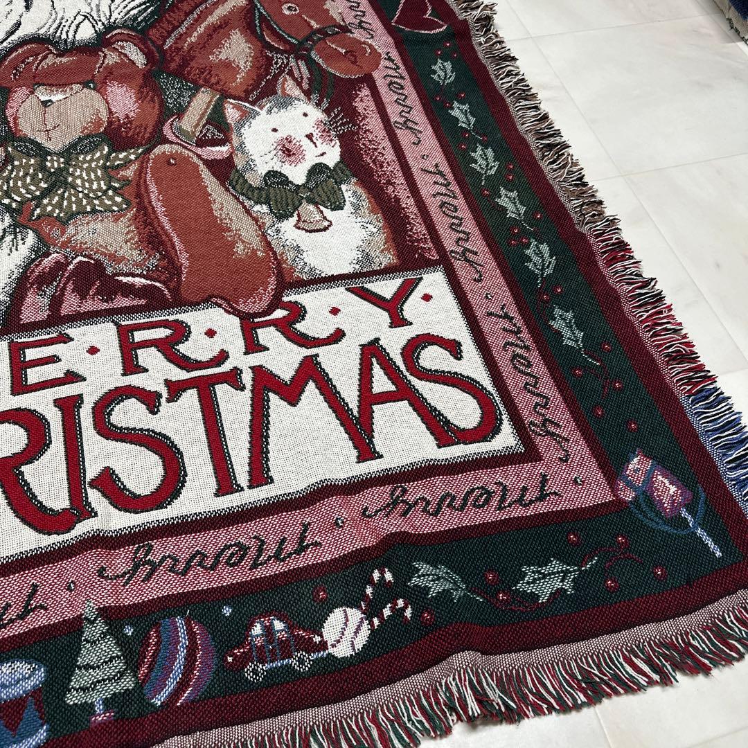 クリスマス　サンタクロース　マルチカバー　ソファーカバー　ラグ　178x123