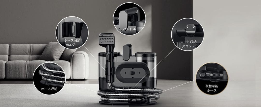 リンサークリーナーYadea R6 Steam 【100℃蒸気噴射×超強吸引力】