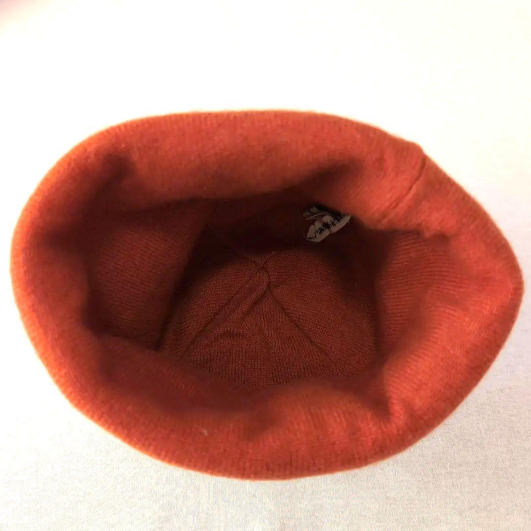 上質カシミヤ100％◆HERMES エルメス ニット帽 総柄ロゴ LA d95