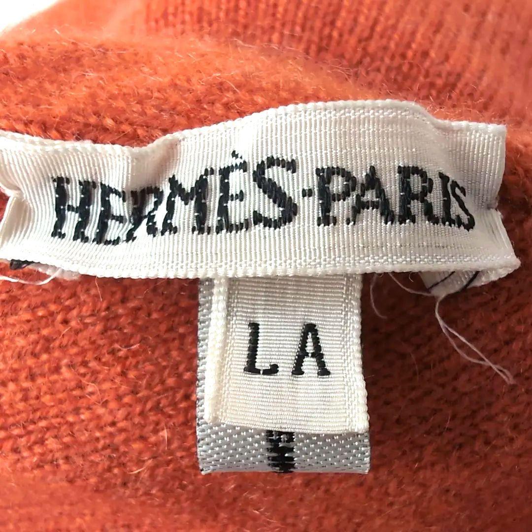 上質カシミヤ100％◆HERMES エルメス ニット帽 総柄ロゴ LA d95