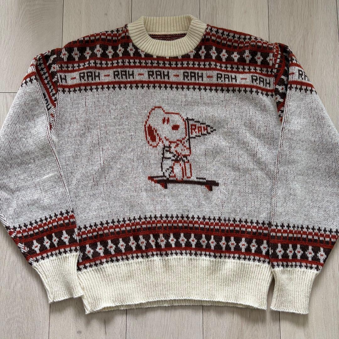 70s スヌーピー ニットセーター　arrow vintage