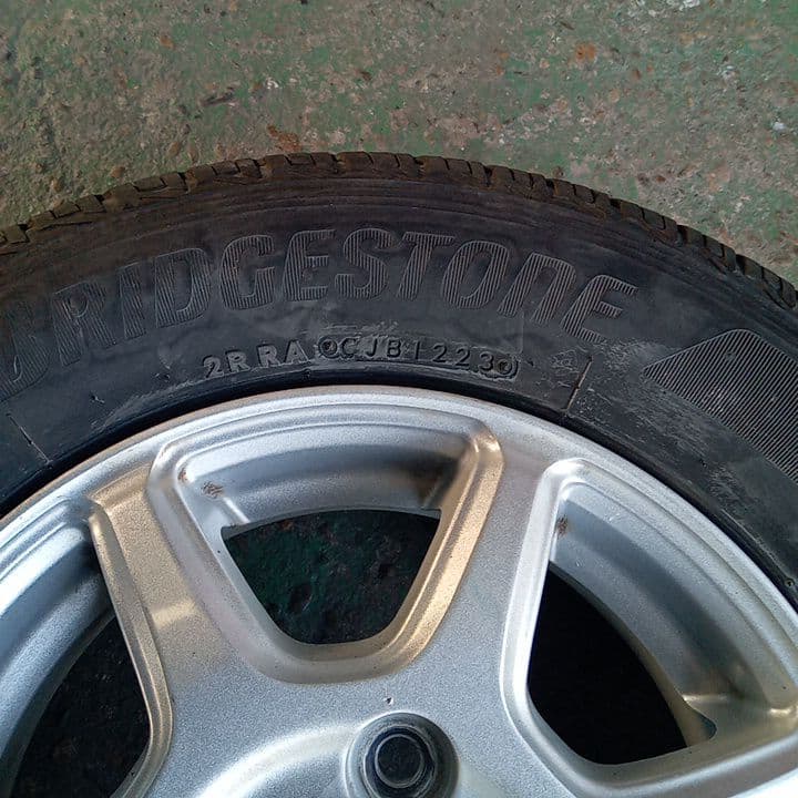 ブリヂストンECOPIA 145/80R12 ホイールセット　タイヤ溝5.0mm