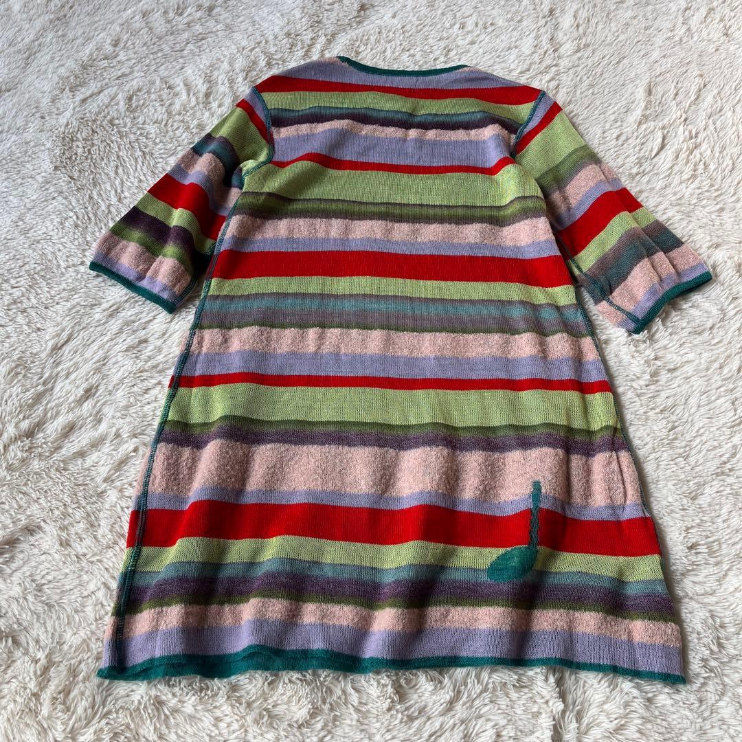 にゃにゃん M.&KYOKO マルチカラーワンピース ネックウォーマー付き