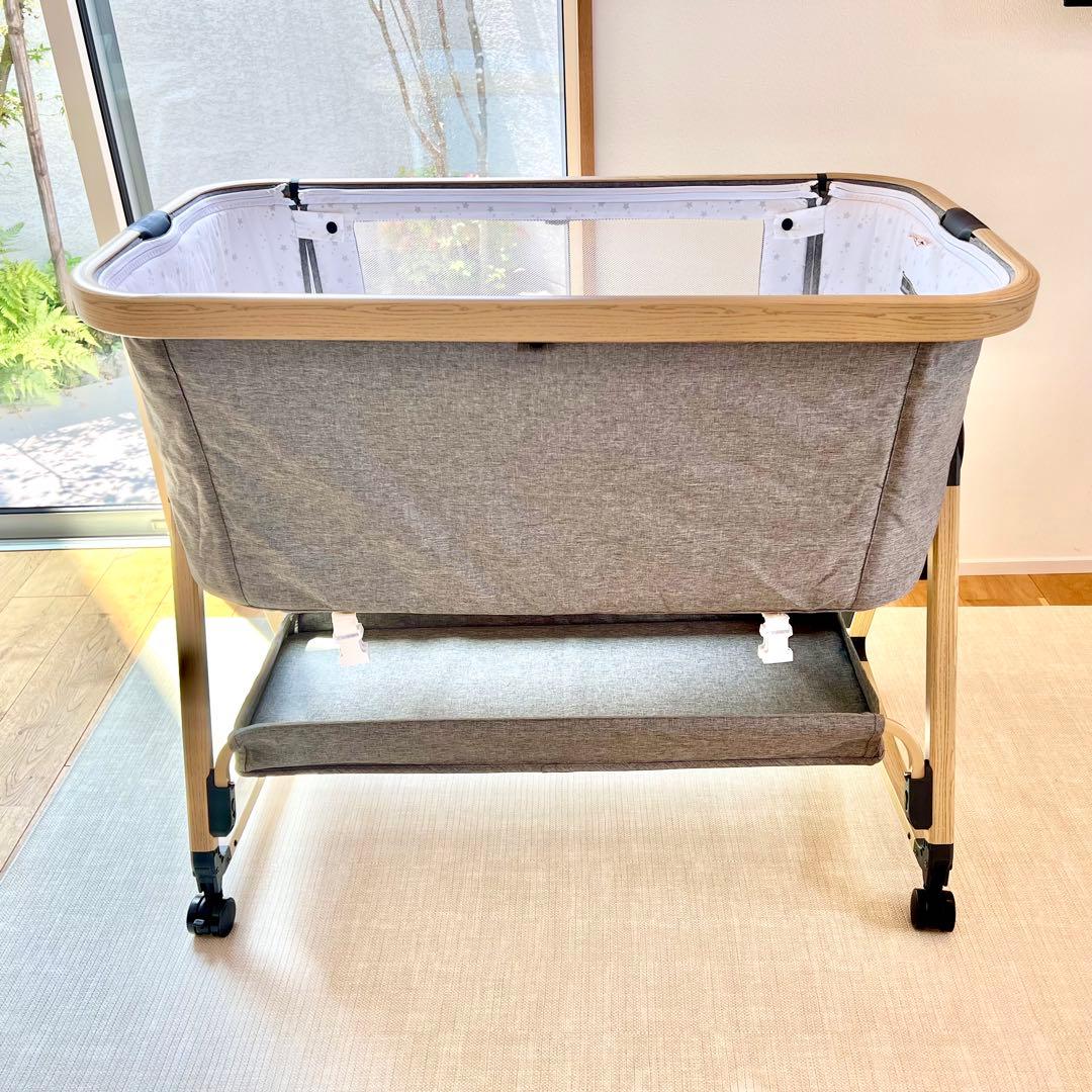 【美品】折りたたみ ベビーベッド 添い寝　軽量