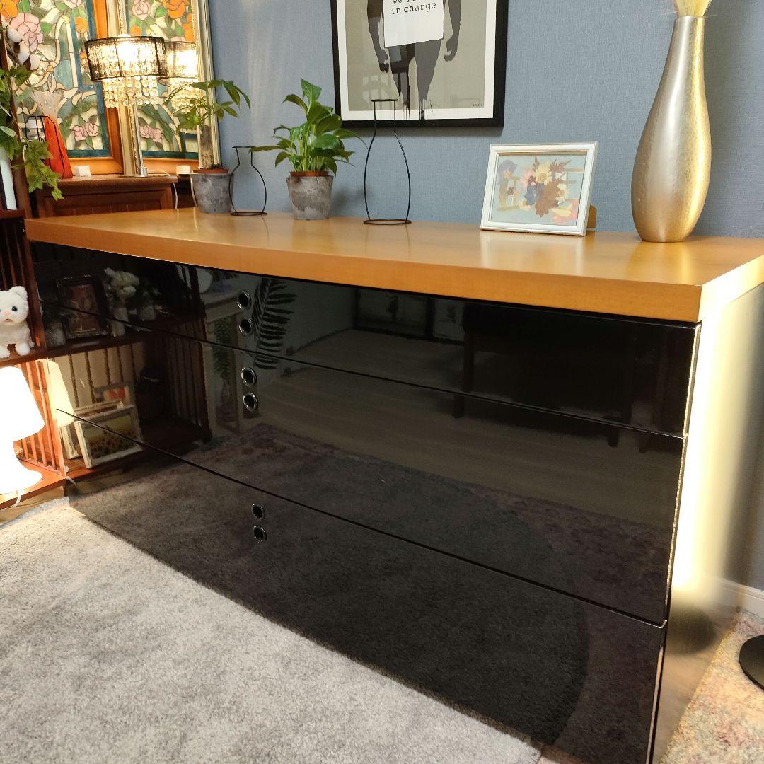 3段チェスト キャビネット 隠し引出し付き