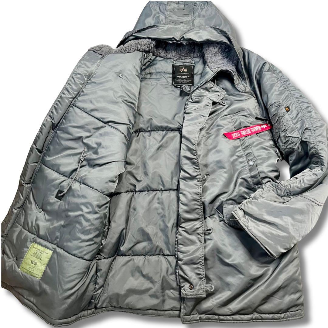 極美品 超希少✨アルファインダストリーズ ミリタリージャケッN-3B フード