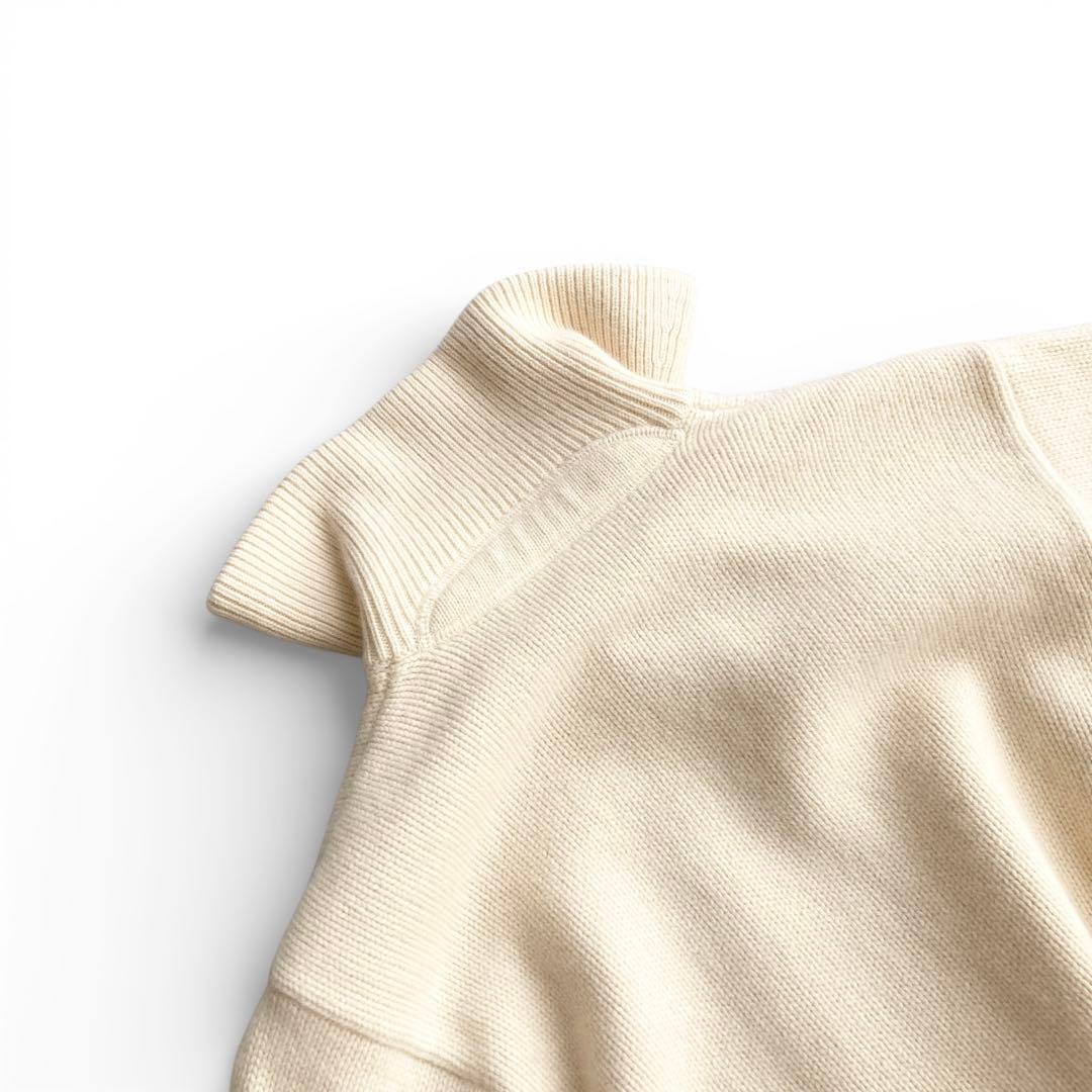 【美品】ラルフローレン ウール シルク混 ベルテッドロングニットワンピース S