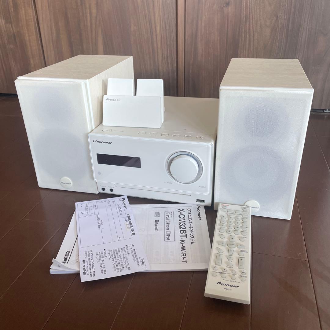 【Bluetooth】美品 Pioneer ミニコンポ X-CM32BT-w