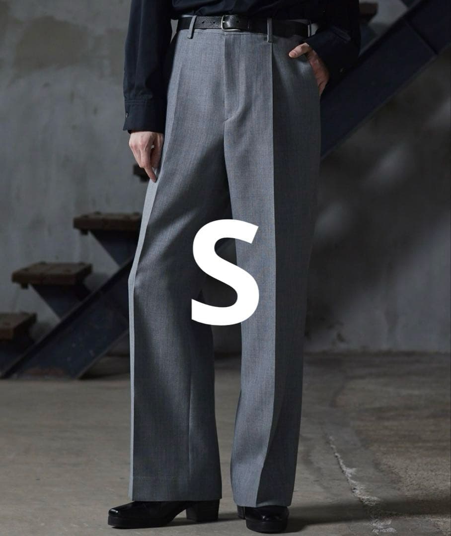 CLEL core. 　尾州ウール　スラックス　グレー　Sサイズ