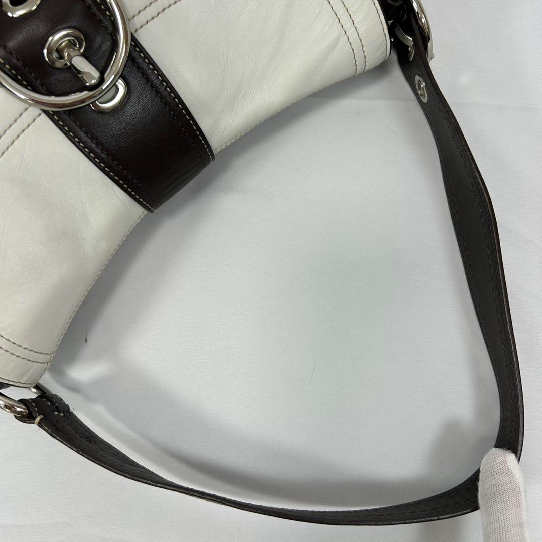 【極美品】コーチ F10910 ソーホー ワンハンドバッグ レザー 肩掛け 白