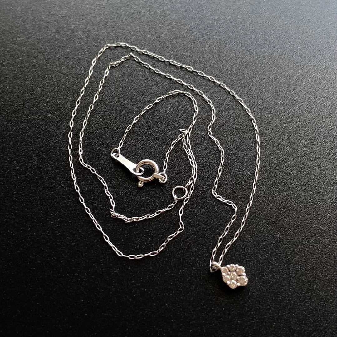 con affetto Pt900/850 プラチナ ダイヤ ネックレス