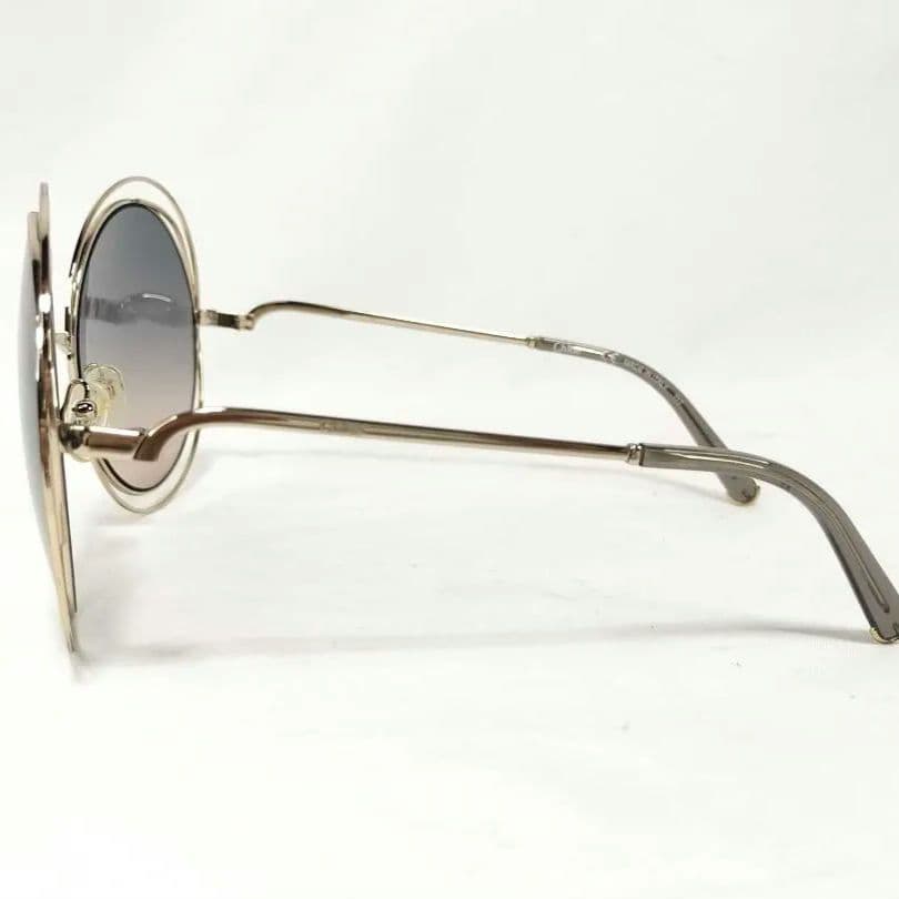 美品 Chloé 二重リム ラウンドサングラス CE114S 62□18 d14