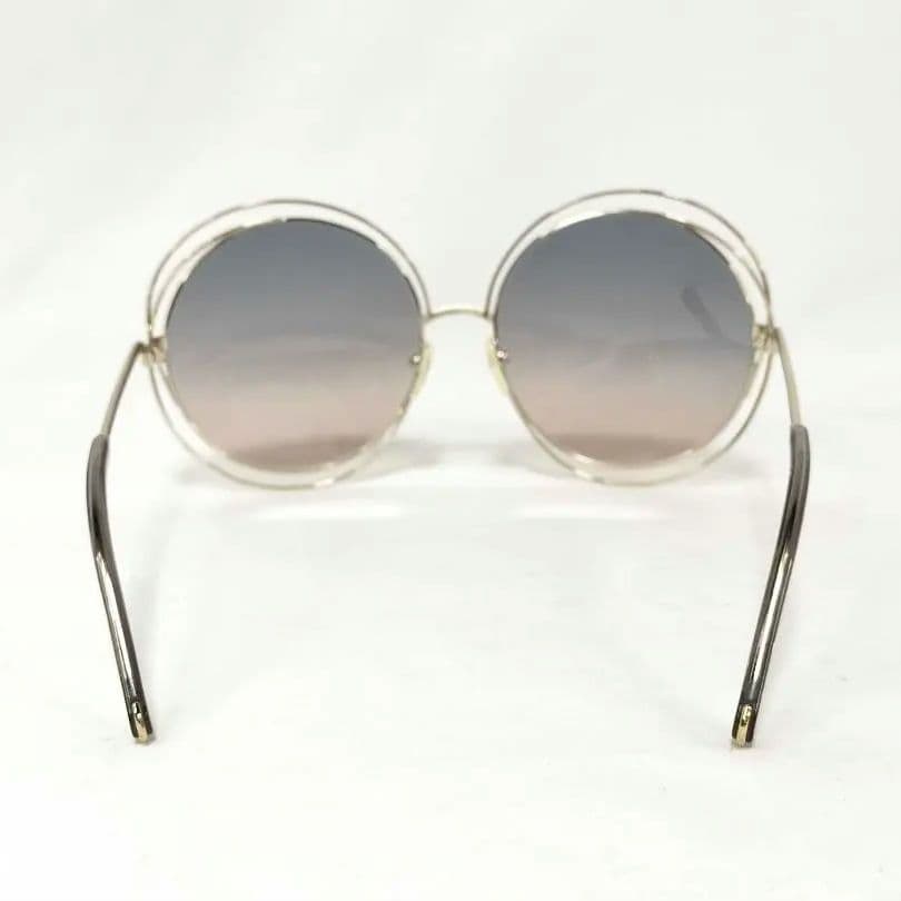 美品 Chloé 二重リム ラウンドサングラス CE114S 62□18 d14