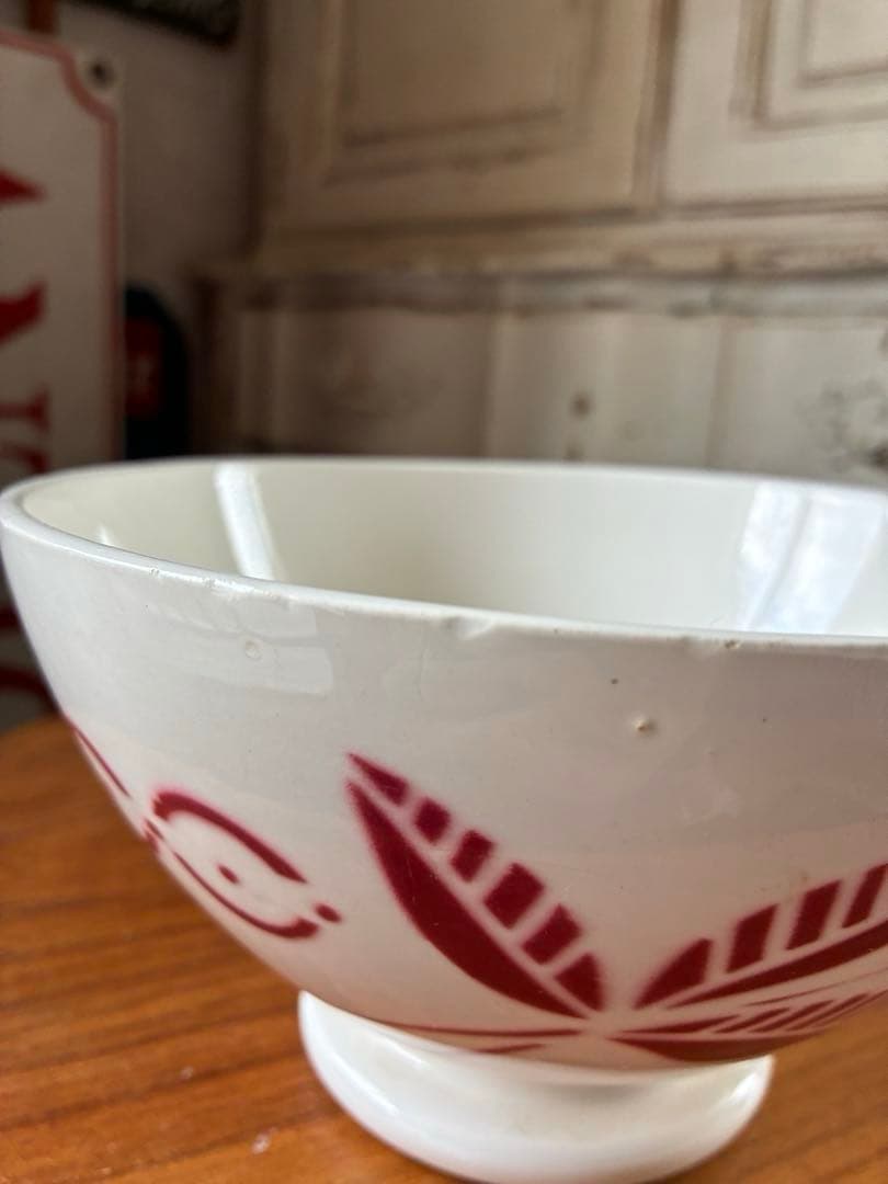 フランス　アンティーク　カフェオレボウル　ディゴワン　直径１７.5cm 特大美品