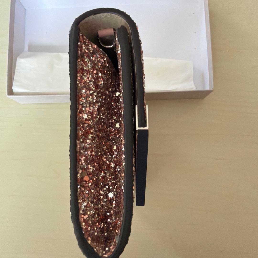 JIMMY CHOO グリッター クラッチパーティバッグ　チェーンショルダー