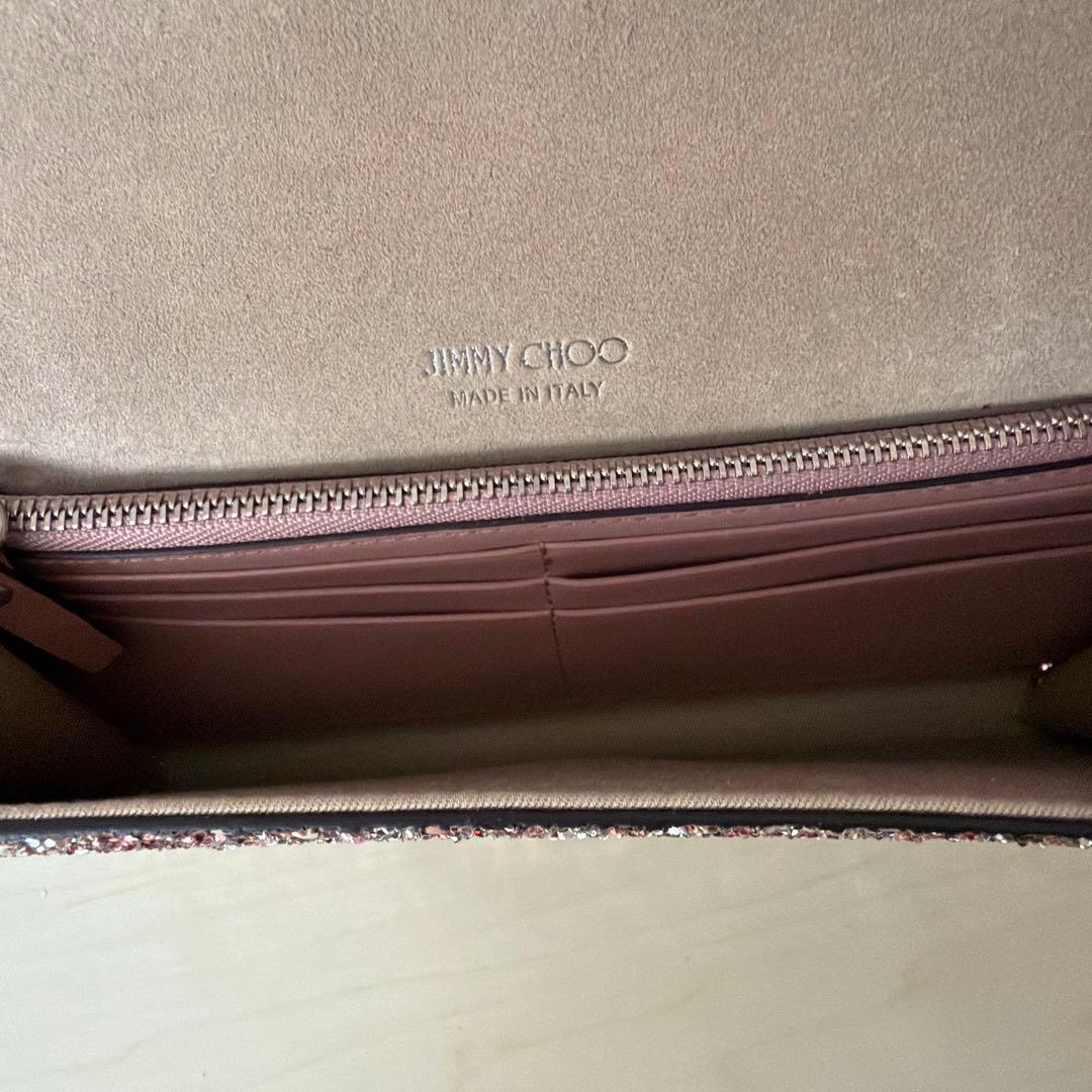 JIMMY CHOO グリッター クラッチパーティバッグ　チェーンショルダー