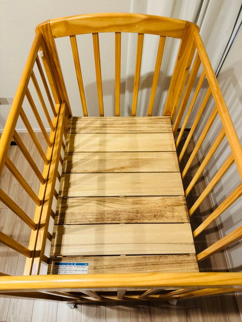 【送料込】カトージ ミニベビーベッド アーチ（ハイポジションタイプ）02027