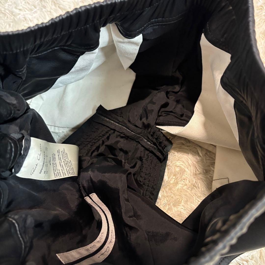 極美品✨Rick Owens ドローストリング　レザー　ショートパンツ 38