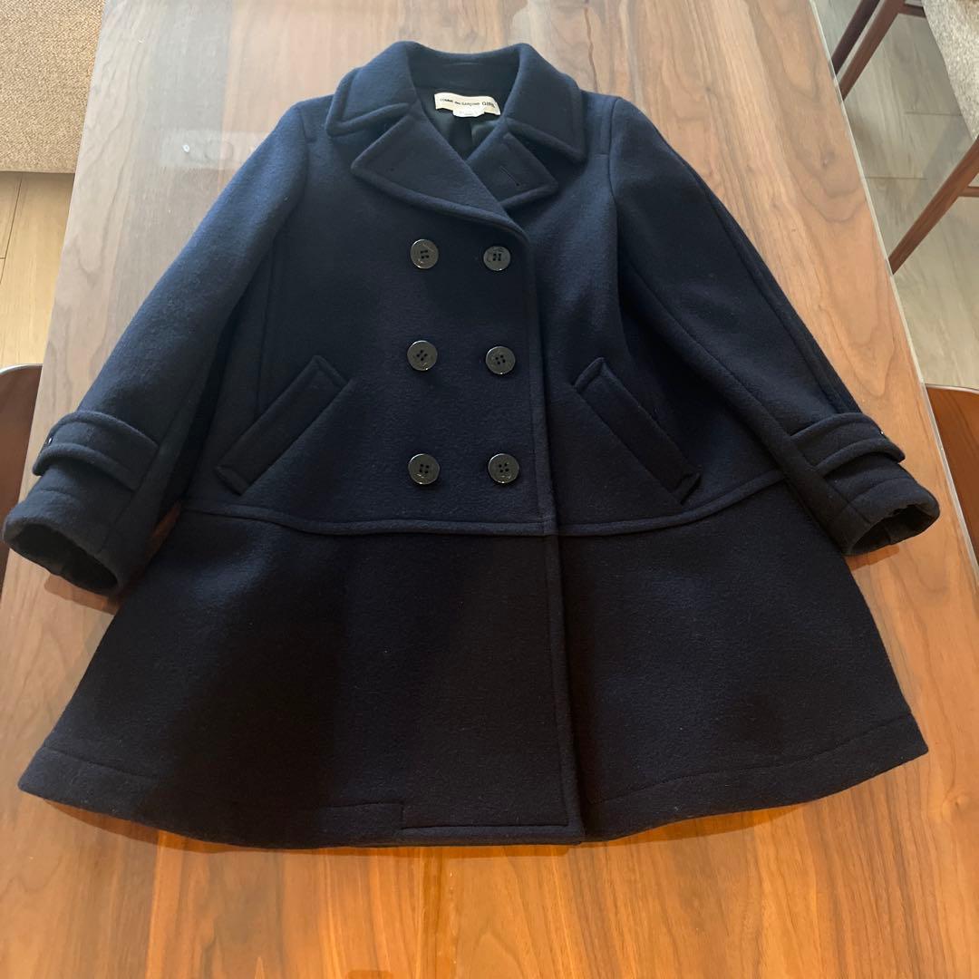 COMME des GARÇONS GIRL ネイビーPコート XS