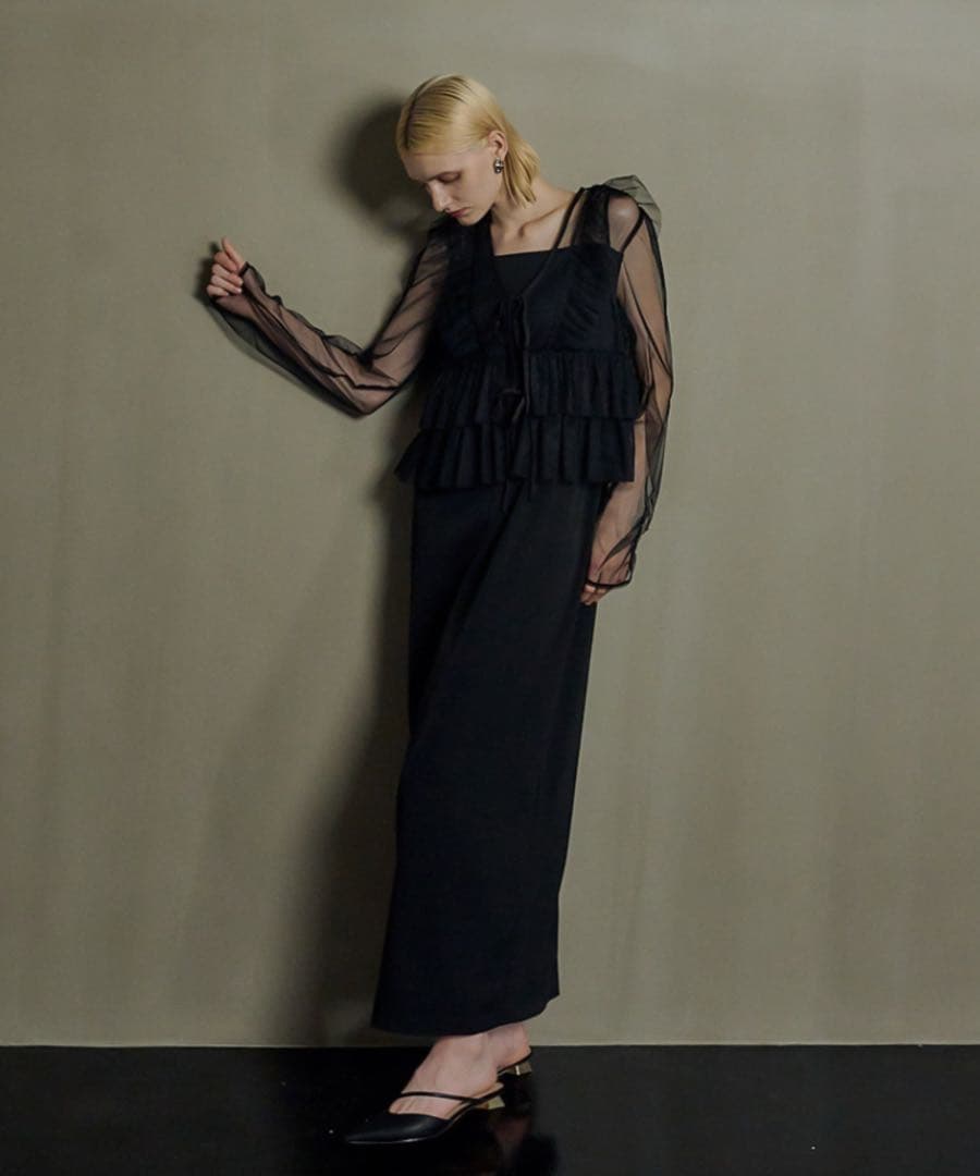 【ゆきな】Frill vest pencil dress