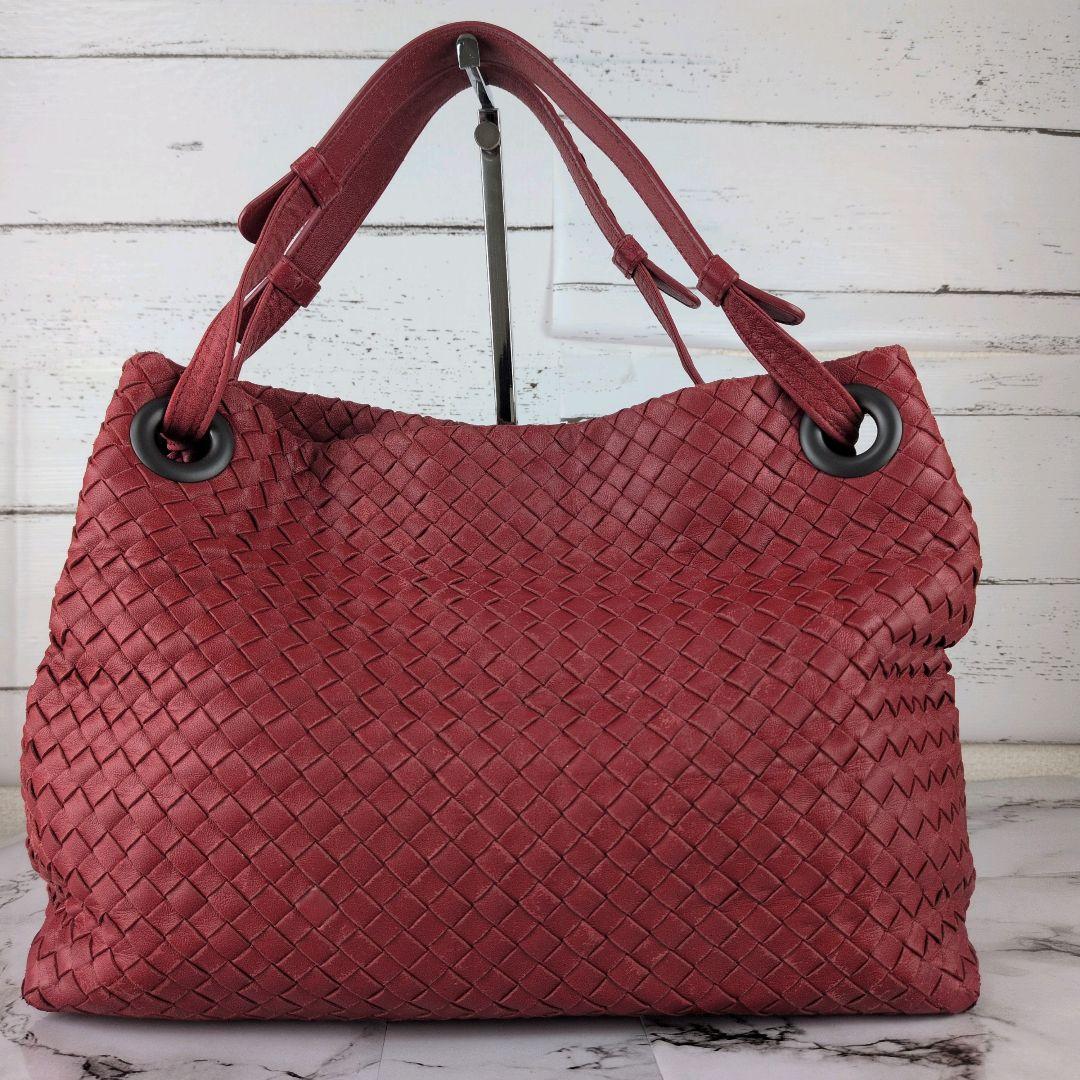 【人気】ボッテガヴェネタ☆ラージ　ガルダ イントレチャート ハンドバッグ