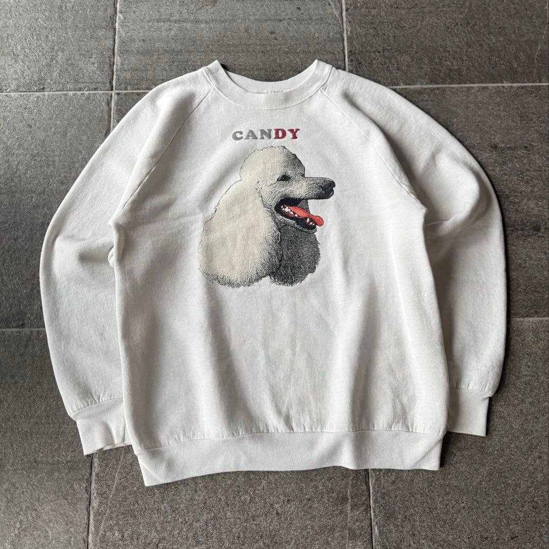 90s usa製 犬 スウェット L-size