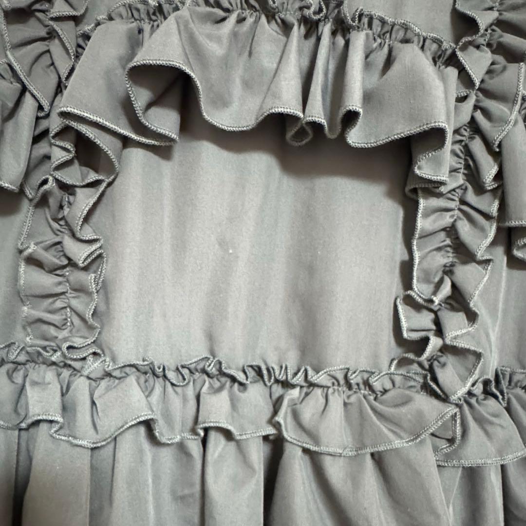 merry jenny フリルティアードワンピース　グレー