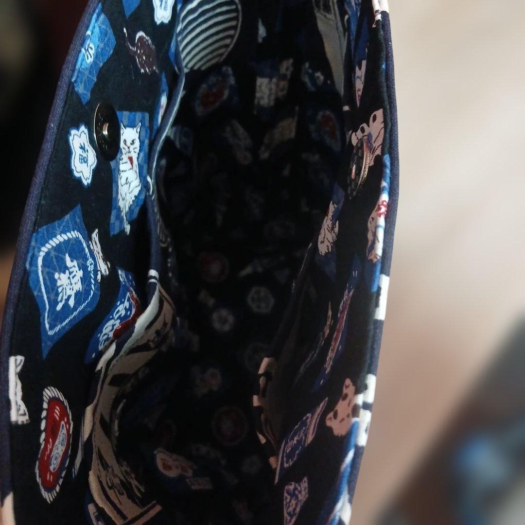 たかまさレトロ柄のトートバッグハンドメイド