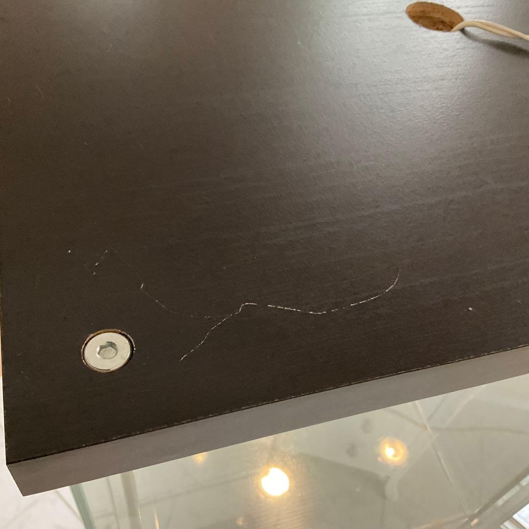 【梱包・発送たのメル便】IKEA デトルフ ライト付き　ガラス扉キャビネット