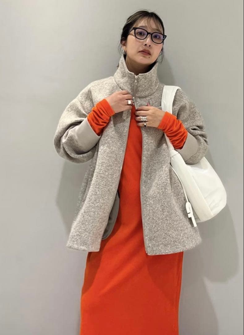 【サステナブル】ツイードボンディングコーディガン