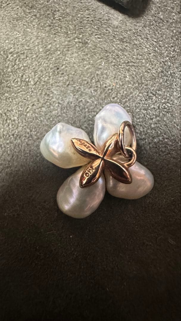 agete k10 淡水パール　チャーム　希少