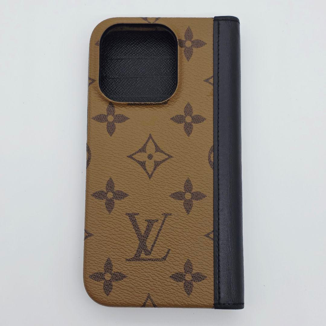 ✨美品✨ルイヴィトン iphone15pro 手帳型 ケース モノグラムリバース