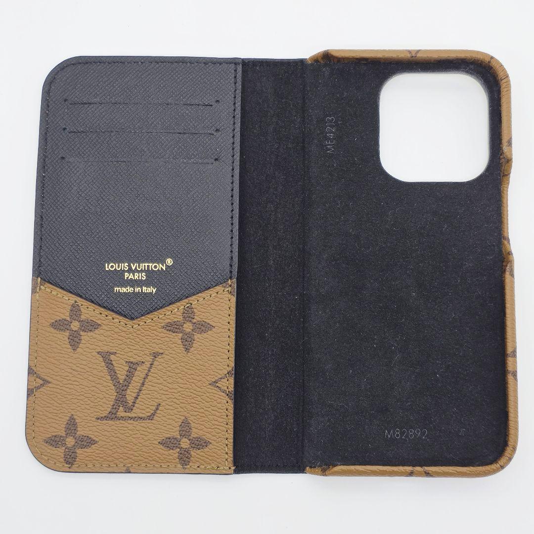 ✨美品✨ルイヴィトン iphone15pro 手帳型 ケース モノグラムリバース