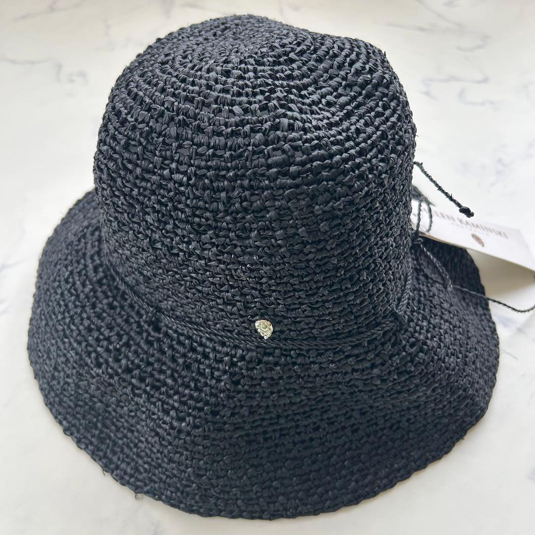 新品 ヘレンカミンスキー 麦わら帽子 ストローハット つば約10cm