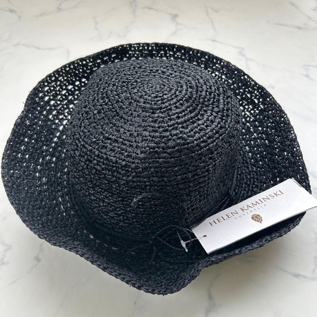 新品 ヘレンカミンスキー 麦わら帽子 ストローハット つば約10cm