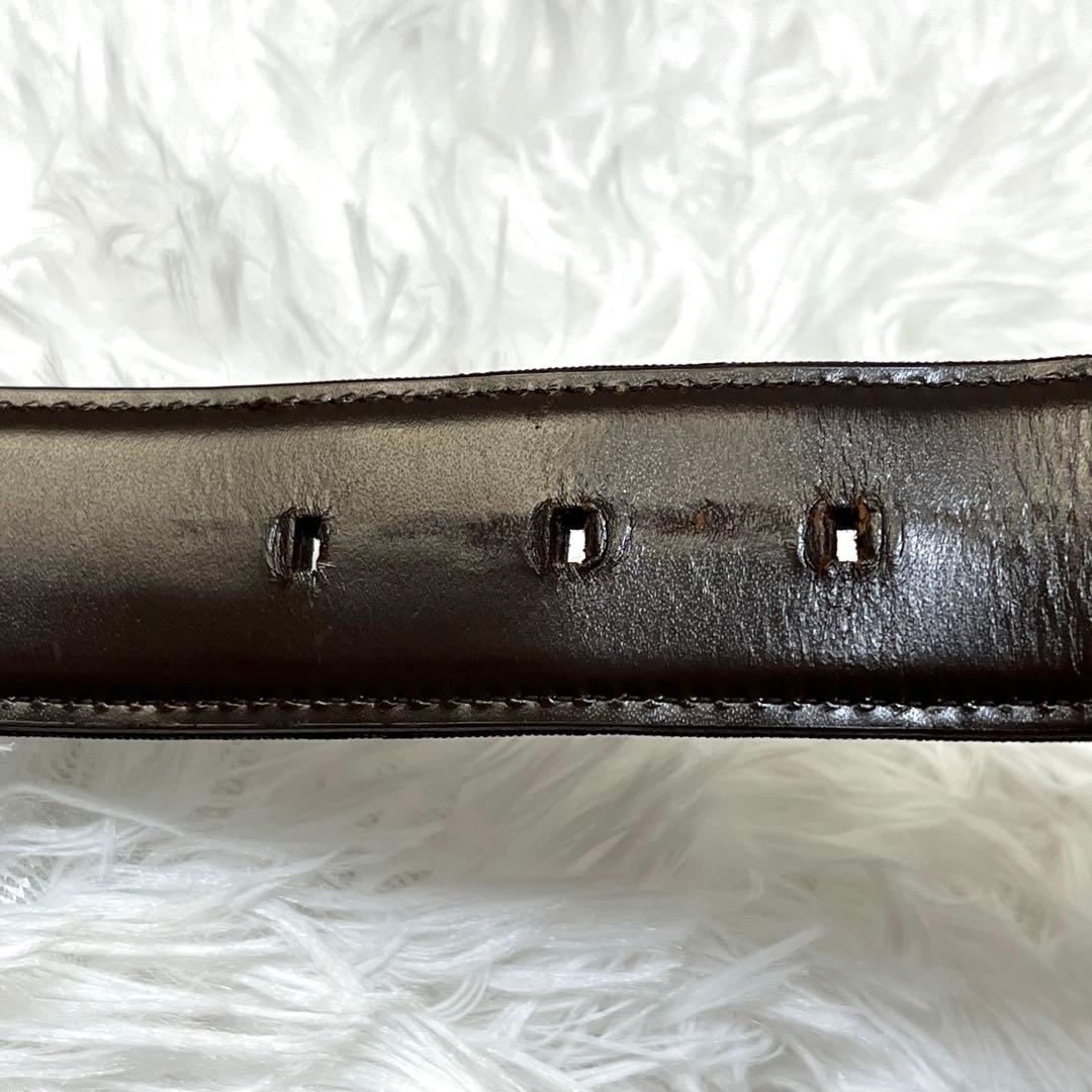 美品✨BVLGARI ブルガリ　レザー　キャンバスロゴ　ベルト　99-3.5