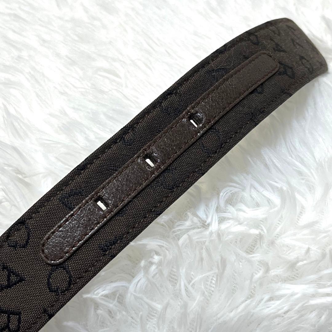 美品✨BVLGARI ブルガリ　レザー　キャンバスロゴ　ベルト　99-3.5