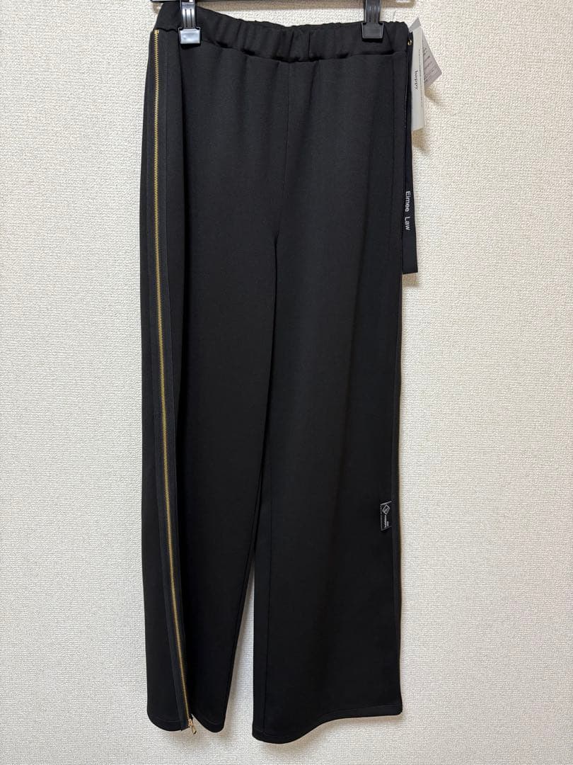 新品今季　エイミーロウ　シルエットアレンジ可能ボンディング サイドジップ パンツ