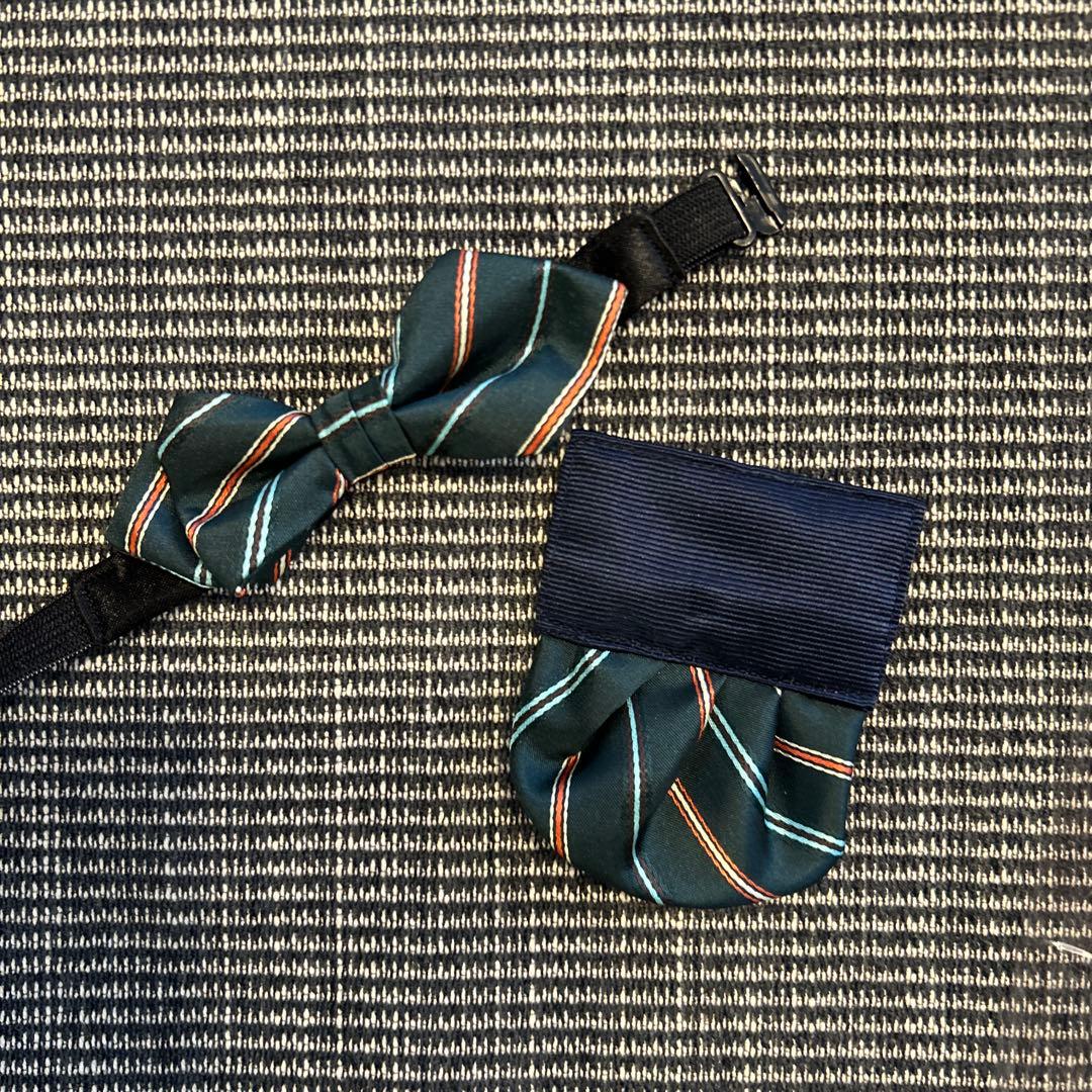 【美品】【クリーニング済】セットアップスーツ(ボウタイ、チーフ付)【BEAMS】