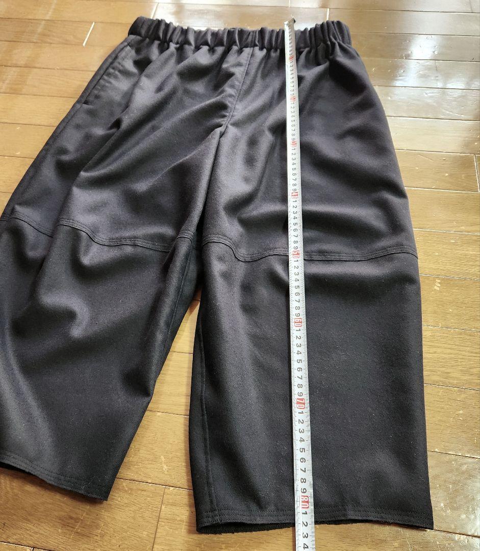 しまちんバルーンパンツ　圧縮ウール　黒