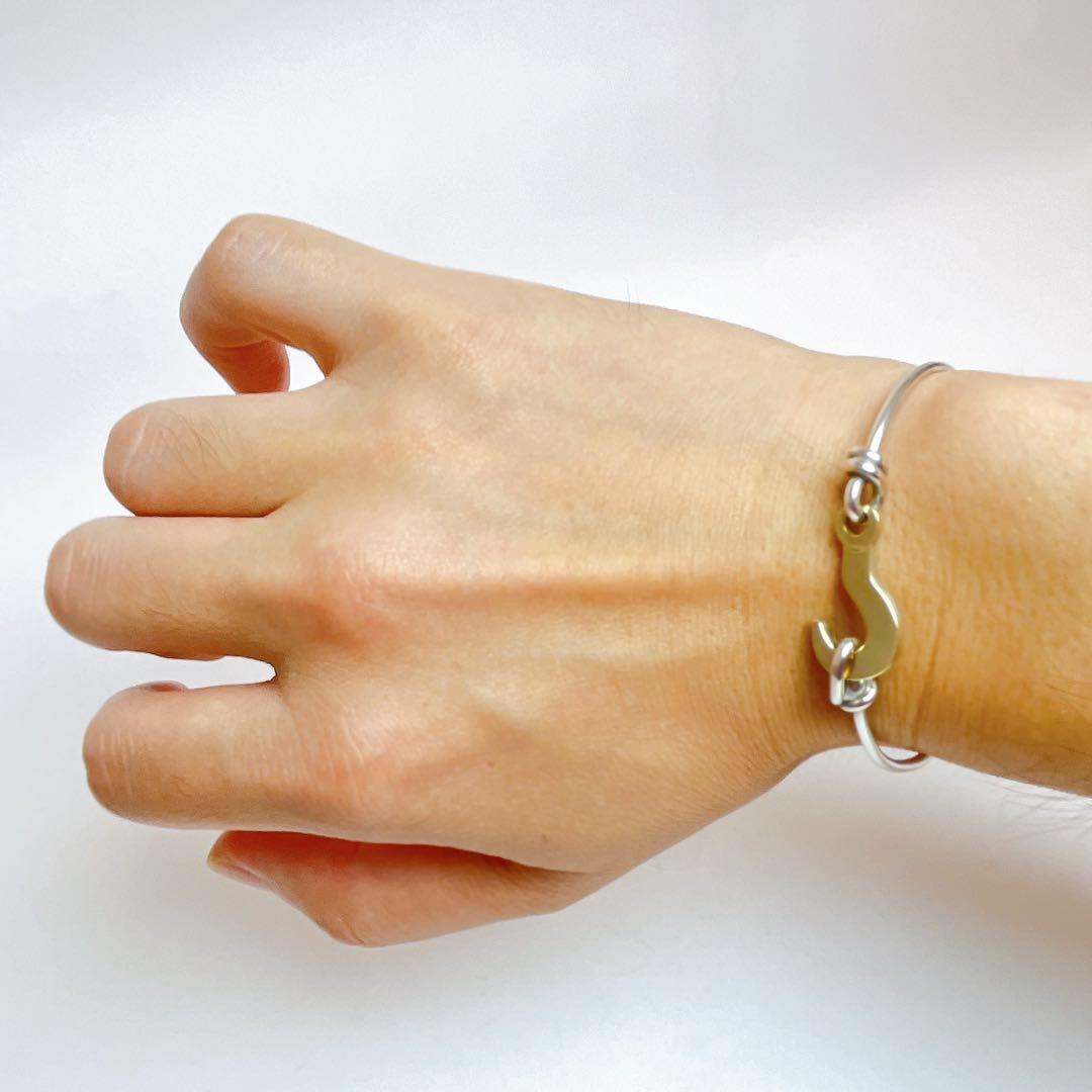 グッチ　ヴィンテージ　フック　コンビ　バングル　ブレスレット　925 750