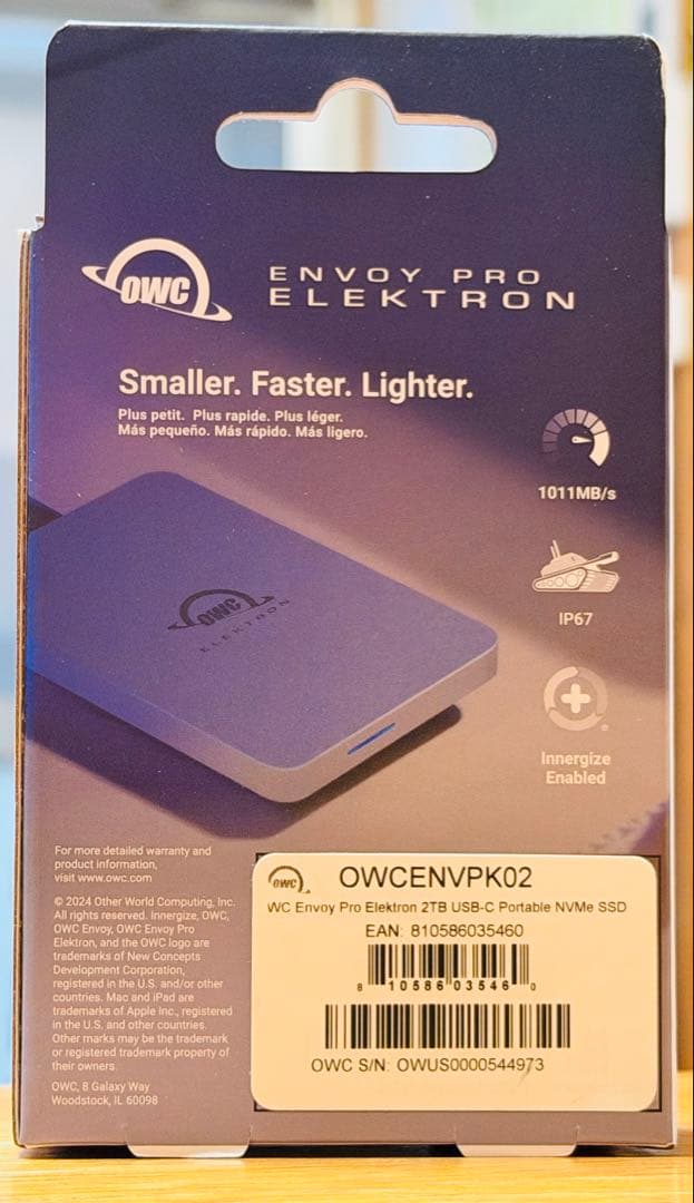 OWC Envoy Pro Elektron USB-C ポータブルSSD2TB