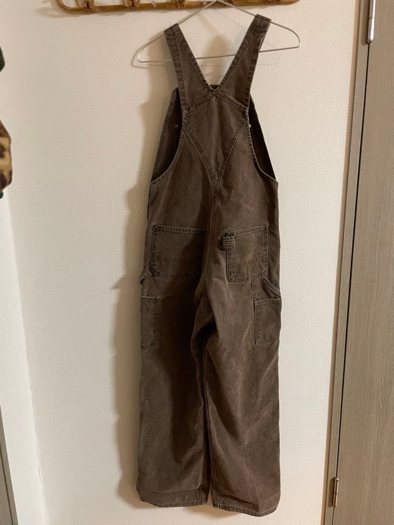 Carhartt オーバーオール　革タグ　ダブルニー