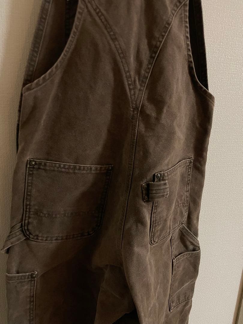 Carhartt オーバーオール　革タグ　ダブルニー