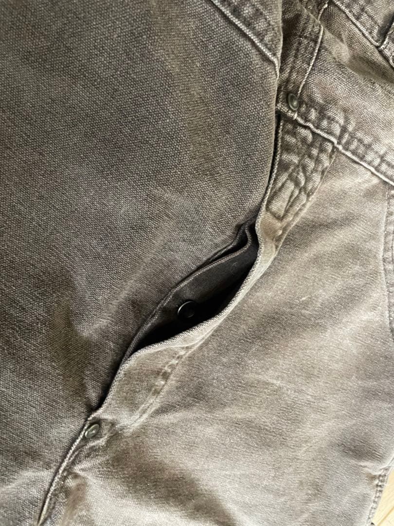 Carhartt オーバーオール　革タグ　ダブルニー